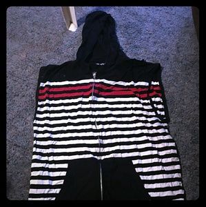 Zip up T with hoodie